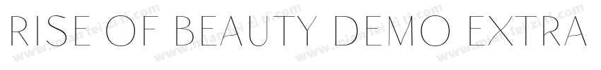 Rise of Beauty Demo Extra Bold字体转换